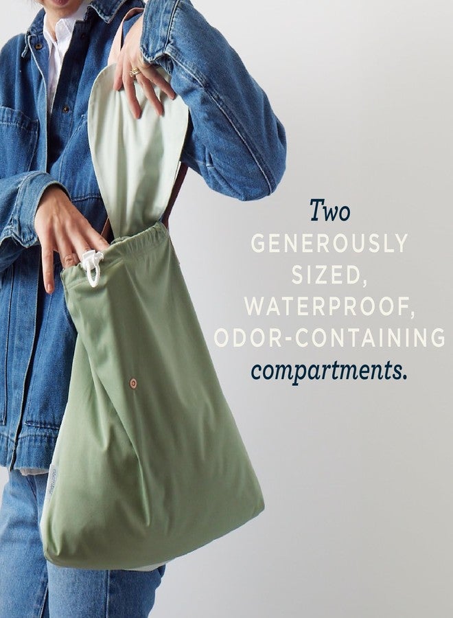 اسمبلي حقيبة Esembly Day Bag - حقيبة قابلة لإعادة الاستخدام للاستخدام الرطب والجاف، مصنوعة من قماش معاد تدويره، مزودة بجيبين مقاومين للماء لحفاضات القماش، وملابس السباحة، وأدوات النظافة الشخصية، والوجبات الخفيفة - بنمط شبكي - Image 3